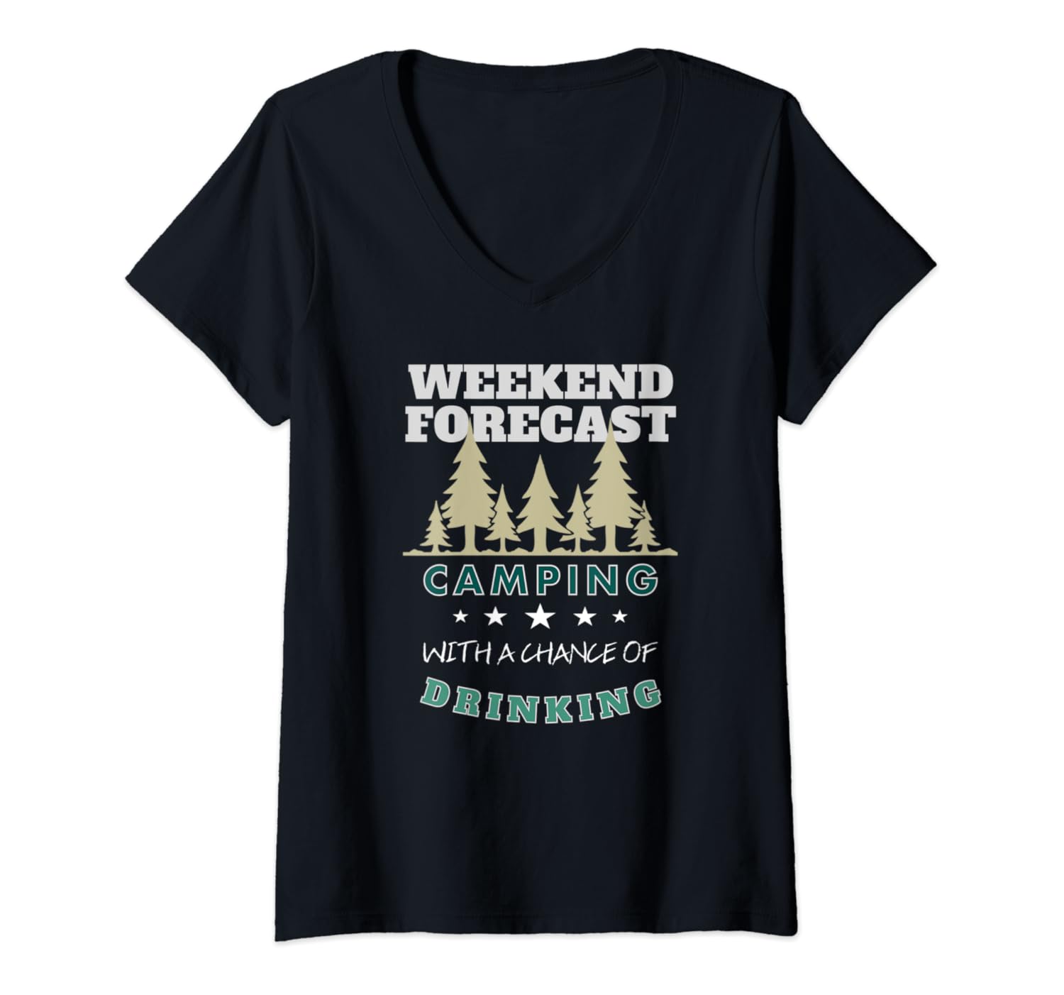 Womens Funny Camping Shirt Camping with a Chance of